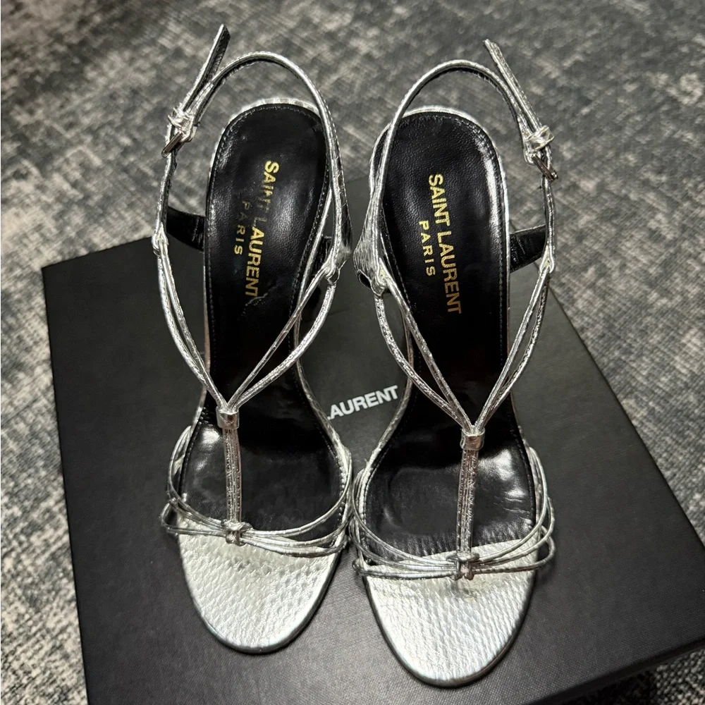 Saint Laurent Robin 105 Lace Sandal - Picture 4 of 9